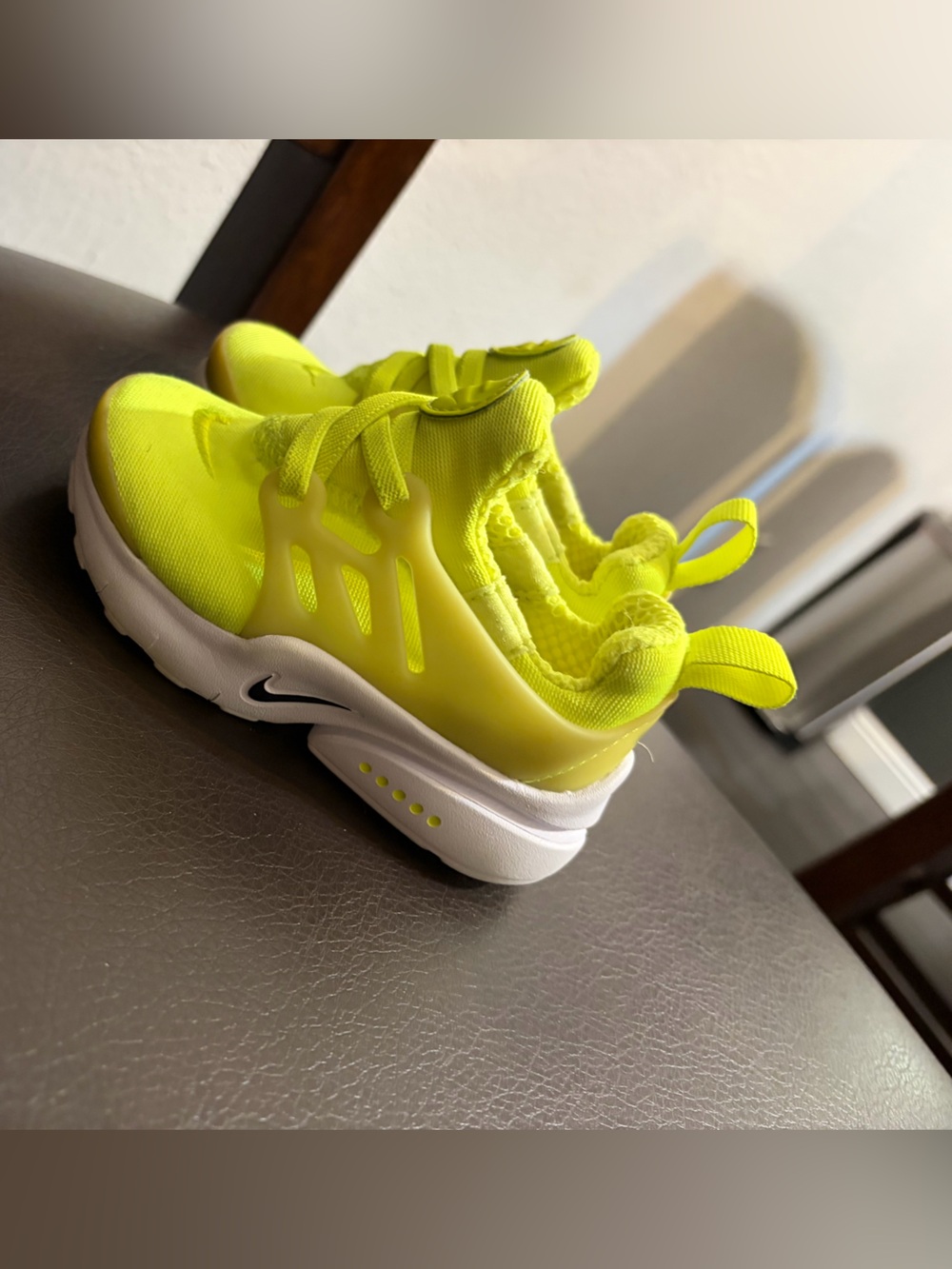 Nike Kids Neon Yellow Slip-On Athletic Sneakers